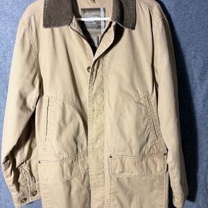 Men's Tan Jacket with Corduroy Collar